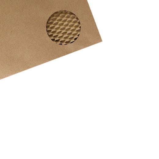 Recycled paper padded honeycomb materials