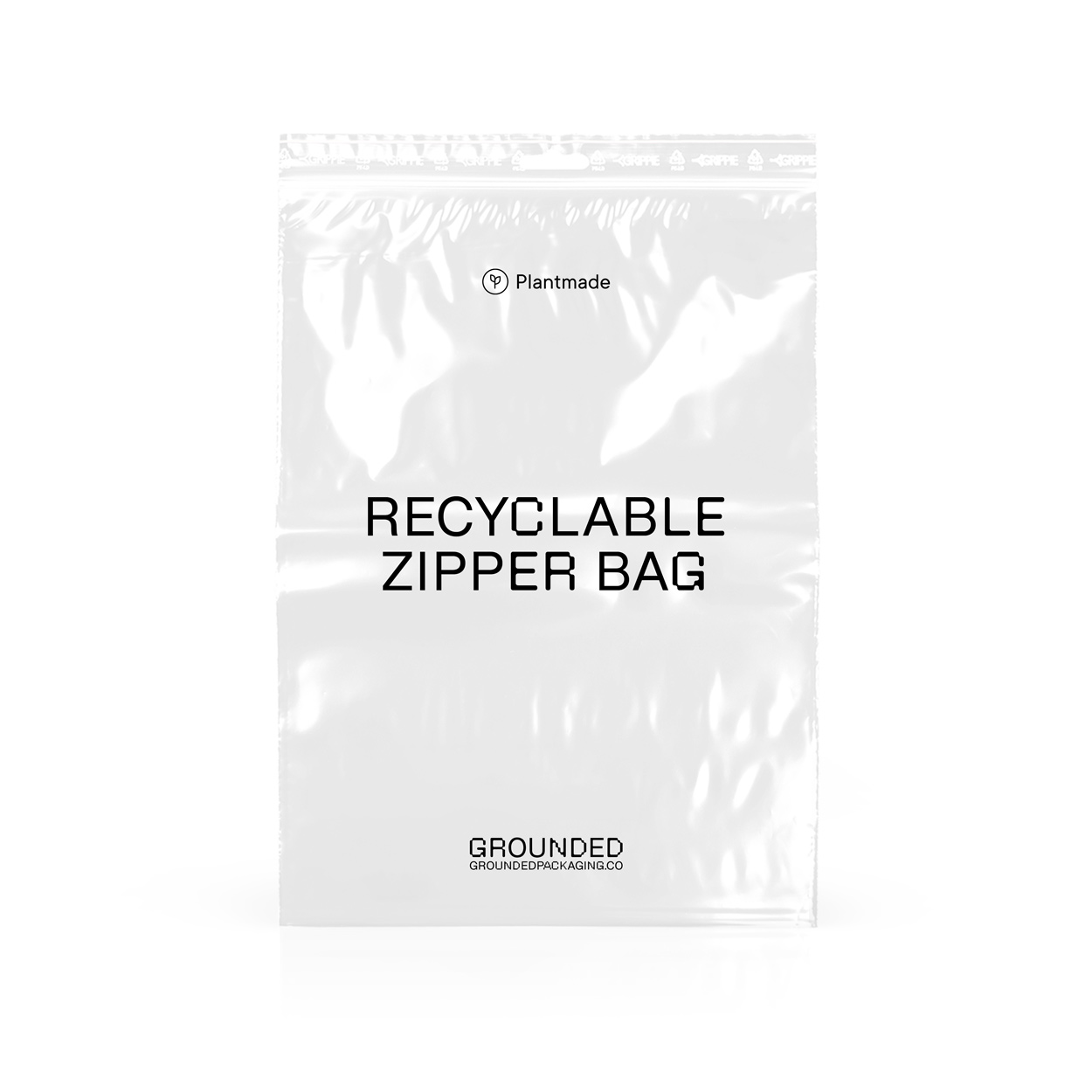 Plantmade™ recyclable zipper bag Grounded Packaging