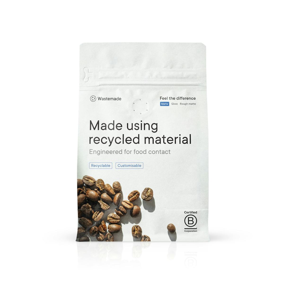Wastemade™ post-consumer recycled (PCR) coffee pouch with valve 1