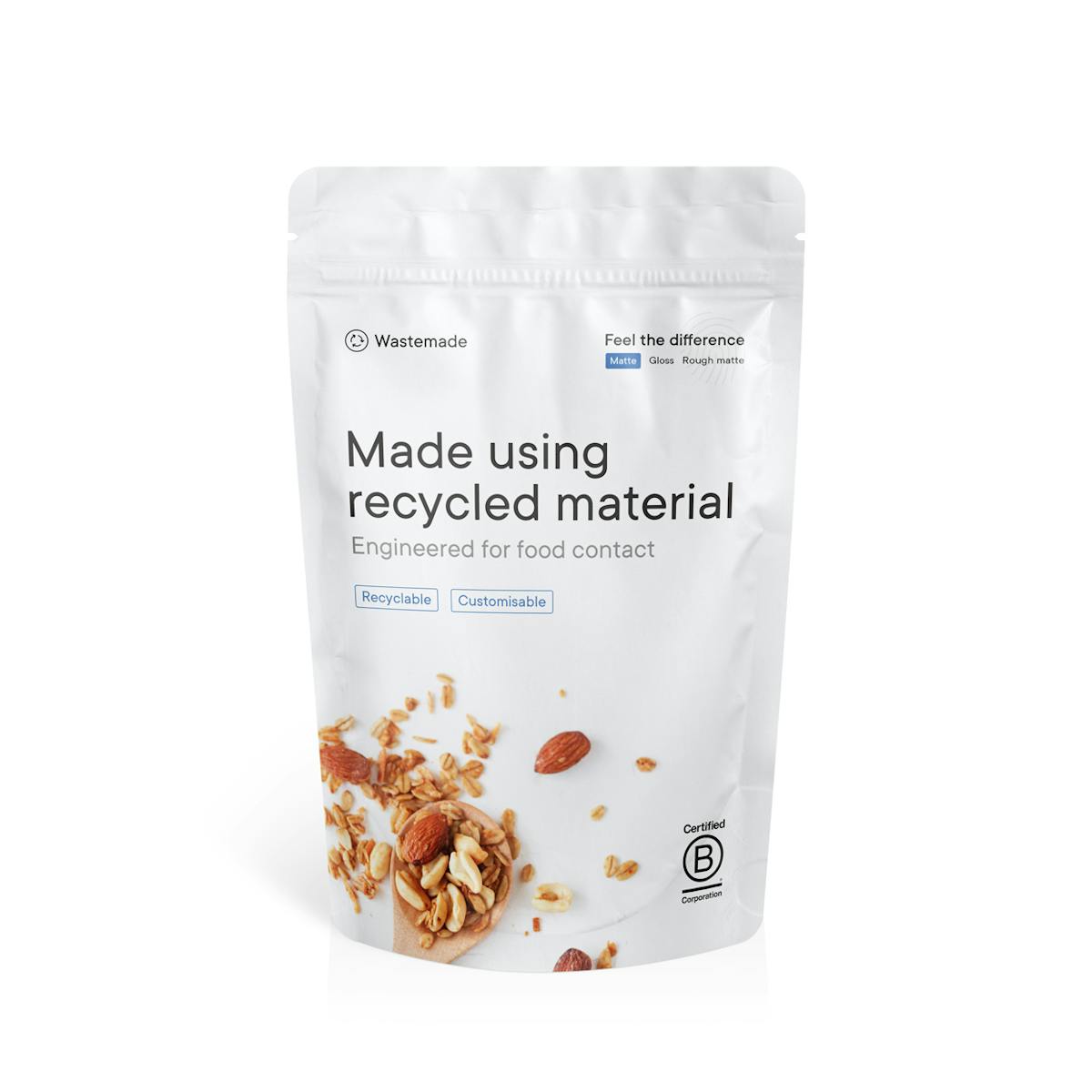Wastemade™ post-consumer recycled (PCR) stand up pouch 1