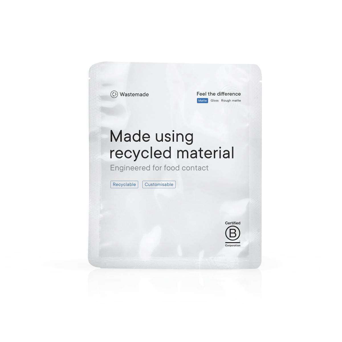 Wastemade™ post-consumer recycled (PCR) vacuum pouch 1