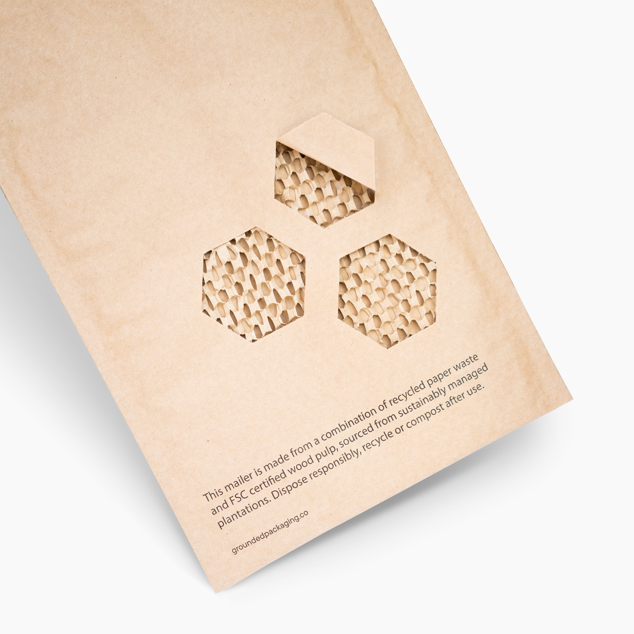 Paper padded mailer Grounded Packaging